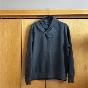 Ralph Lauren Dark Gray Shawl Collar Sweater